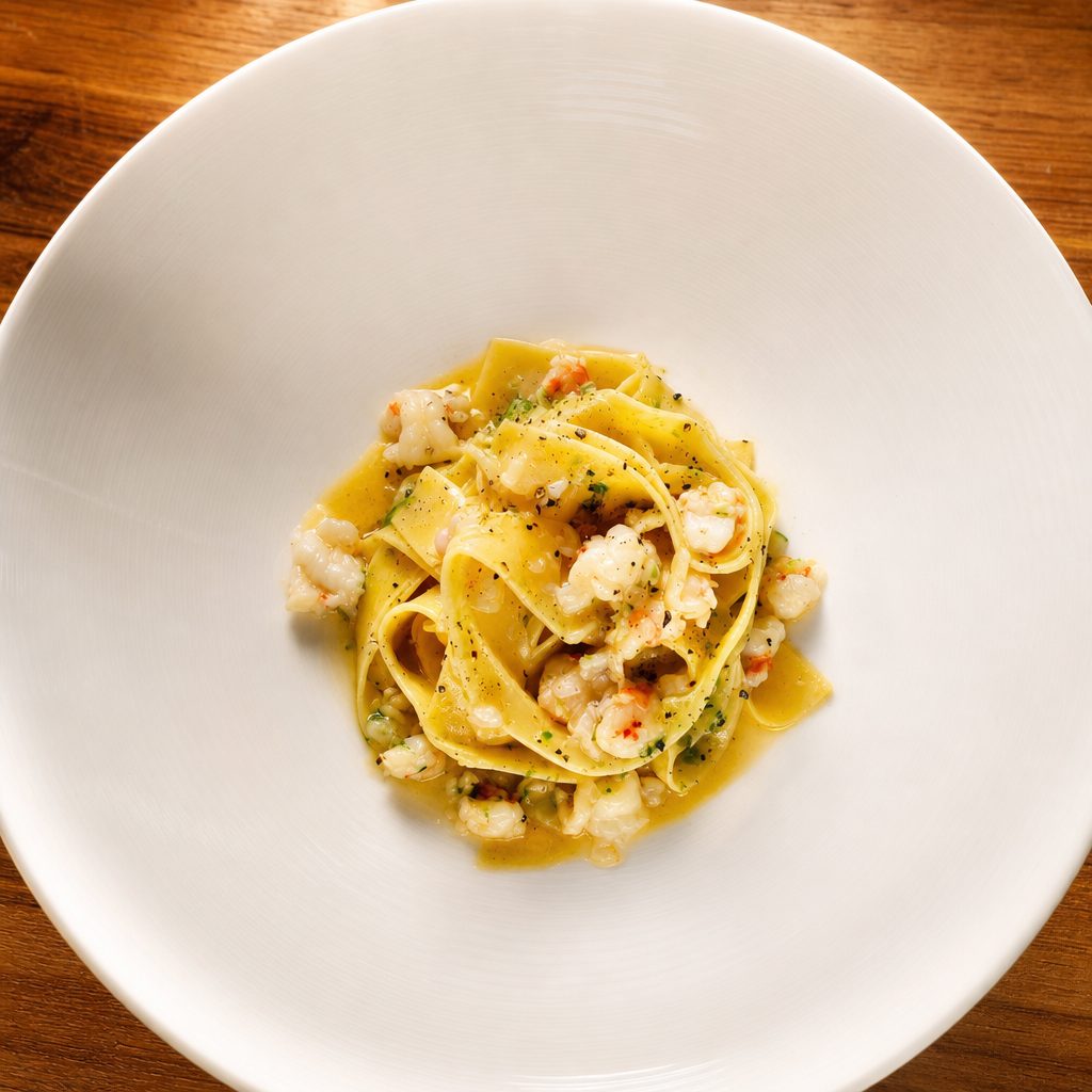 Shrimp Pappardelle.