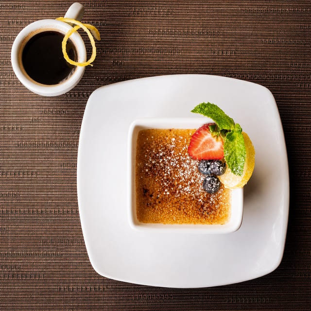 Lemon Crème Brulee.